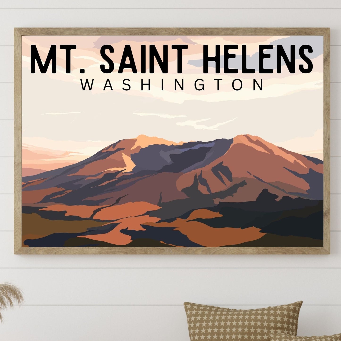 Mt. Saint Helens, Washington | Travel Poster Art Print - Wild Life Design Co.