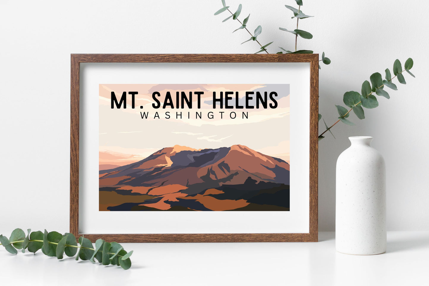 Mt. Saint Helens, Washington | Travel Poster Art Print - Wild Life Design Co.