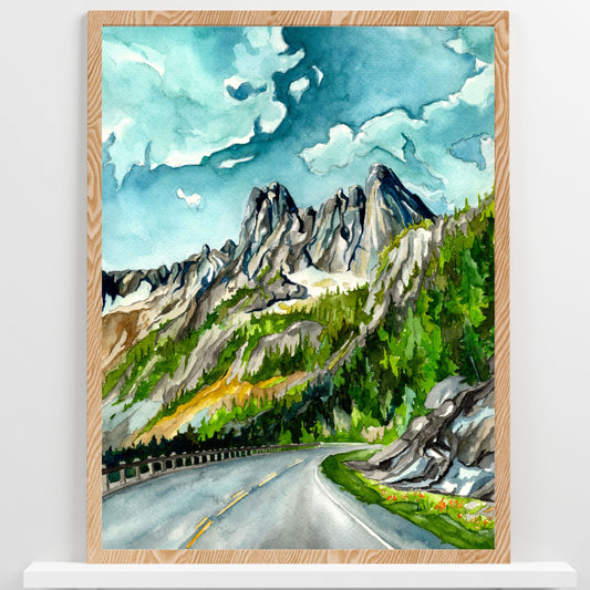 North Cascades National Park | Archival Watercolor Art Print - Emma H. Baldwin