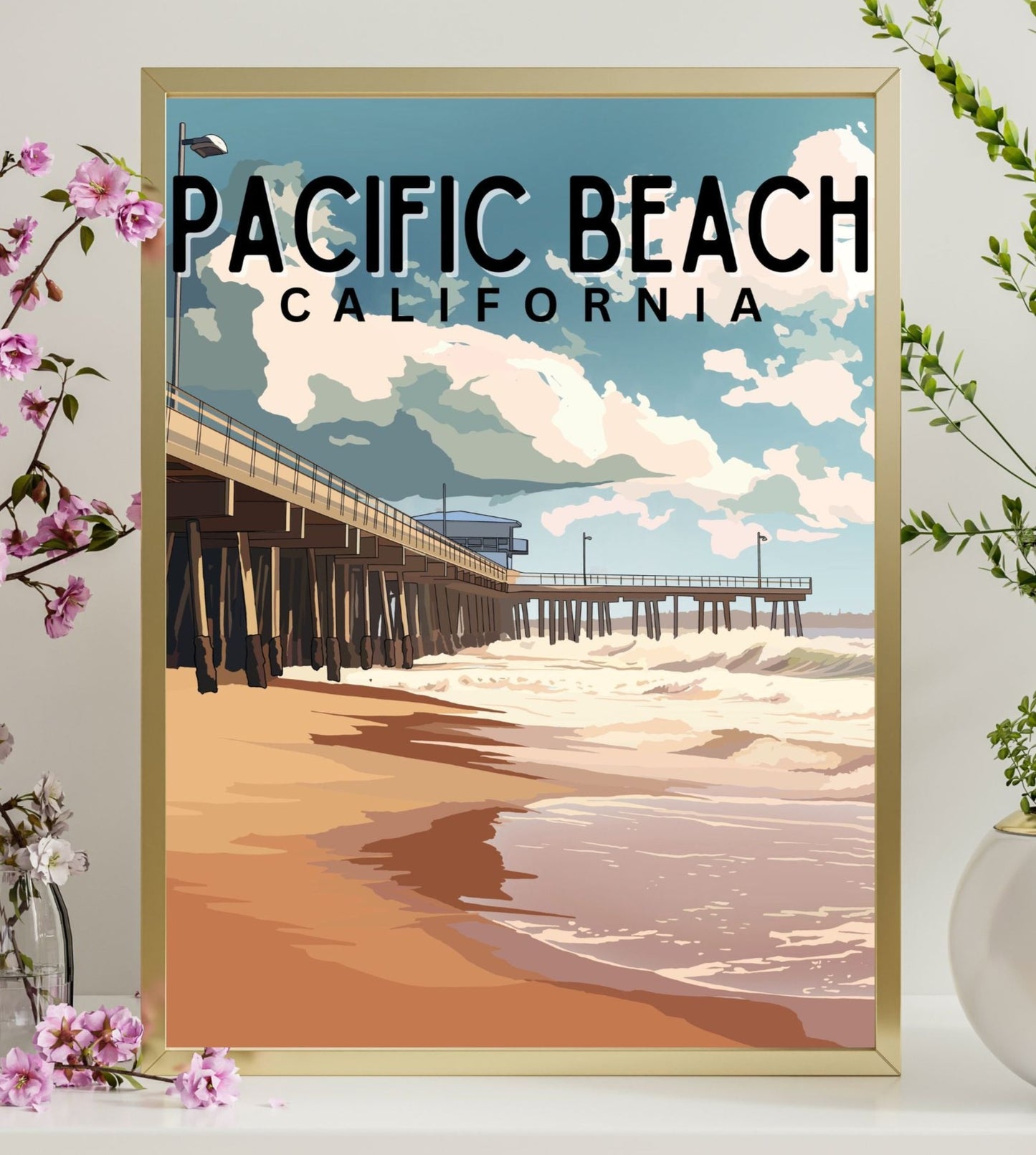 pacific beach california poster