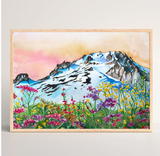 Mt Hood Wildflowers | Original Watercolor Painting