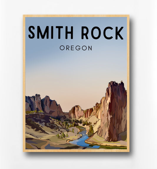 Smith Rock State Park Poster | Oregon Travel Poster