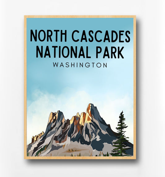 North Cascades National Park - Liberty Bell Mountain Poster | Travel Print