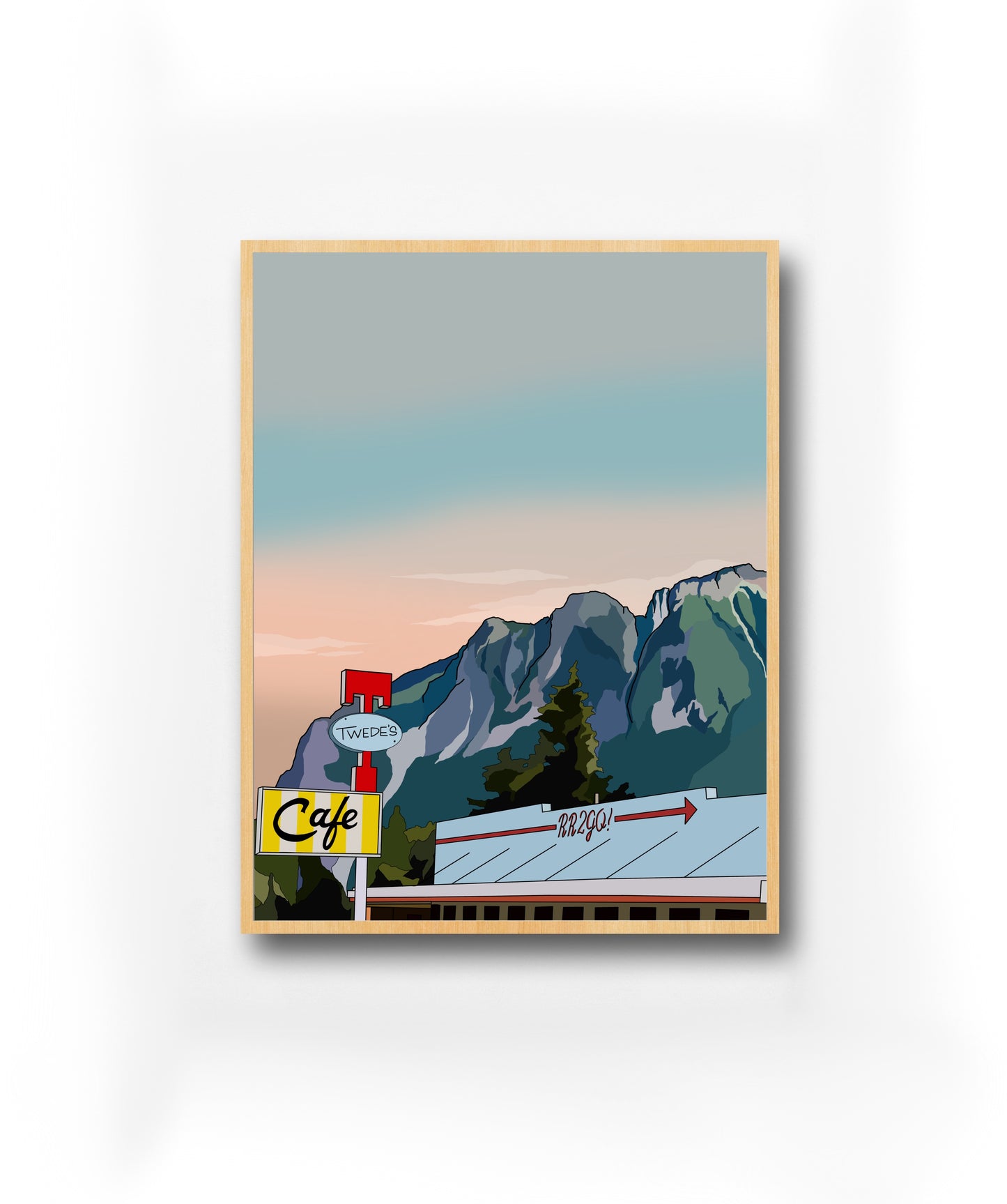 North Bend Twin Peaks | Travel Poster Art Print - Wild Life Design Co.