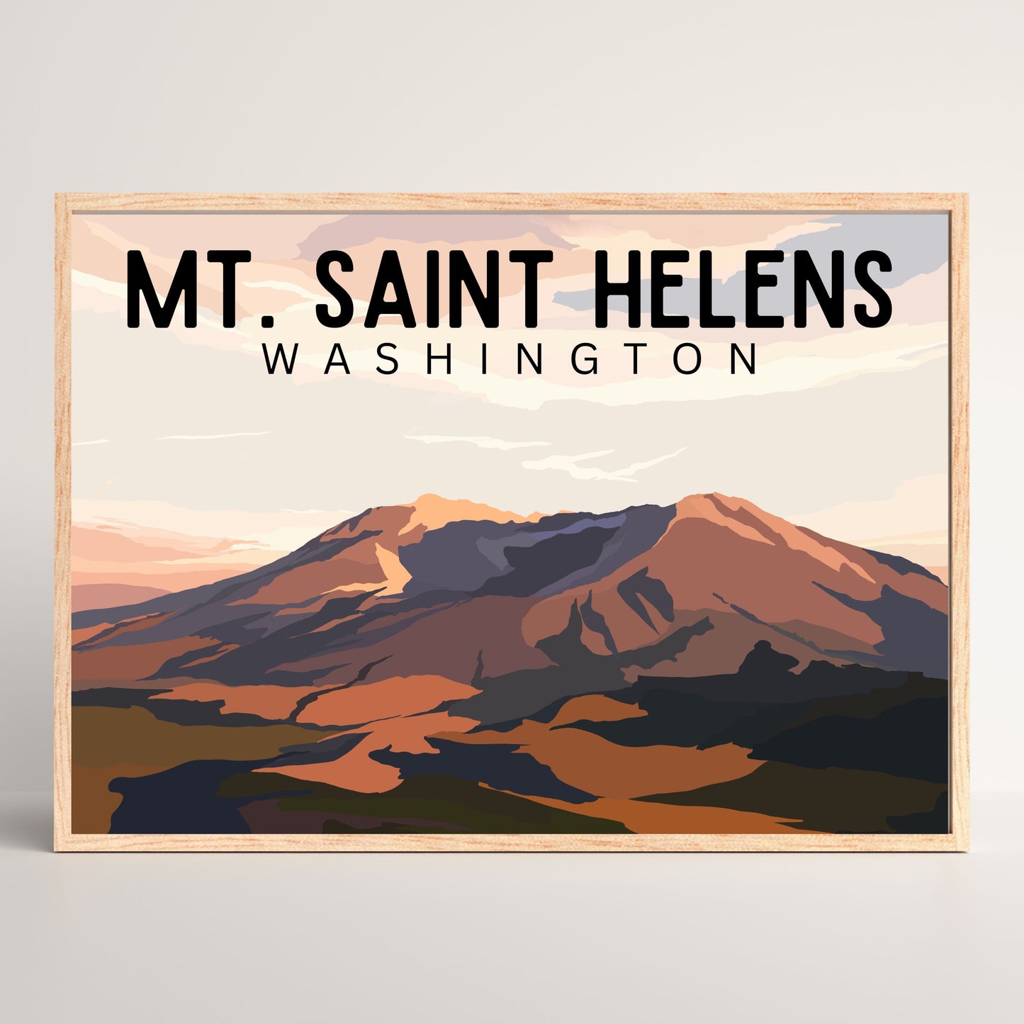 Mt. Saint Helens, Washington | Travel Poster Art Print - Wild Life Design Co.