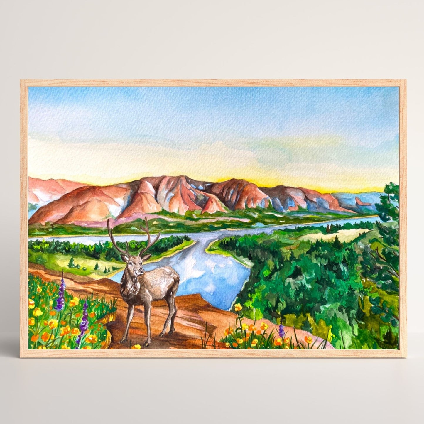 The Columbia River Gorge | Original Watercolor Painting - Emma H. Baldwin