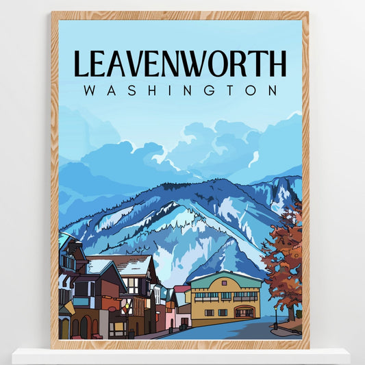 Leavenworth, Washington | Travel Poster Art Print - Wild Life Design Co.