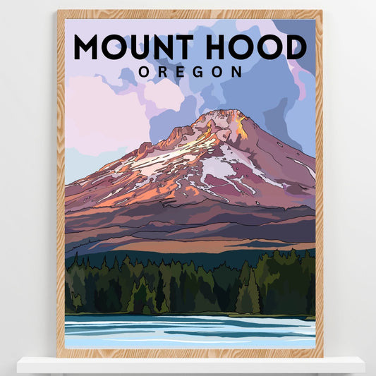 Mt. Hood, Oregon | Travel Poster Art Print - Wild Life Design Co.