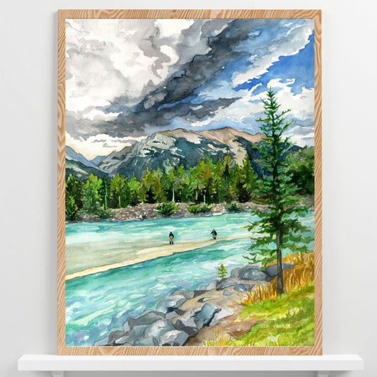 Canmore Fishermen | Archival Watercolor Art Print - Emma H. Baldwin