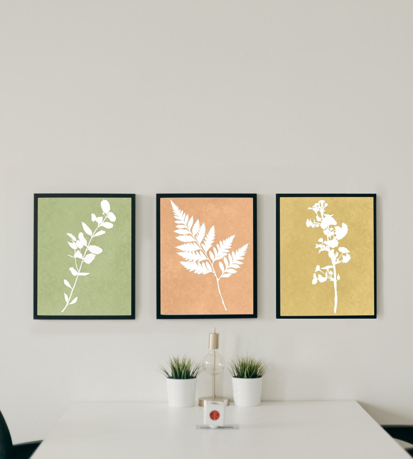 Yellow Leaf Graphic Print | Minimalist Floral Print