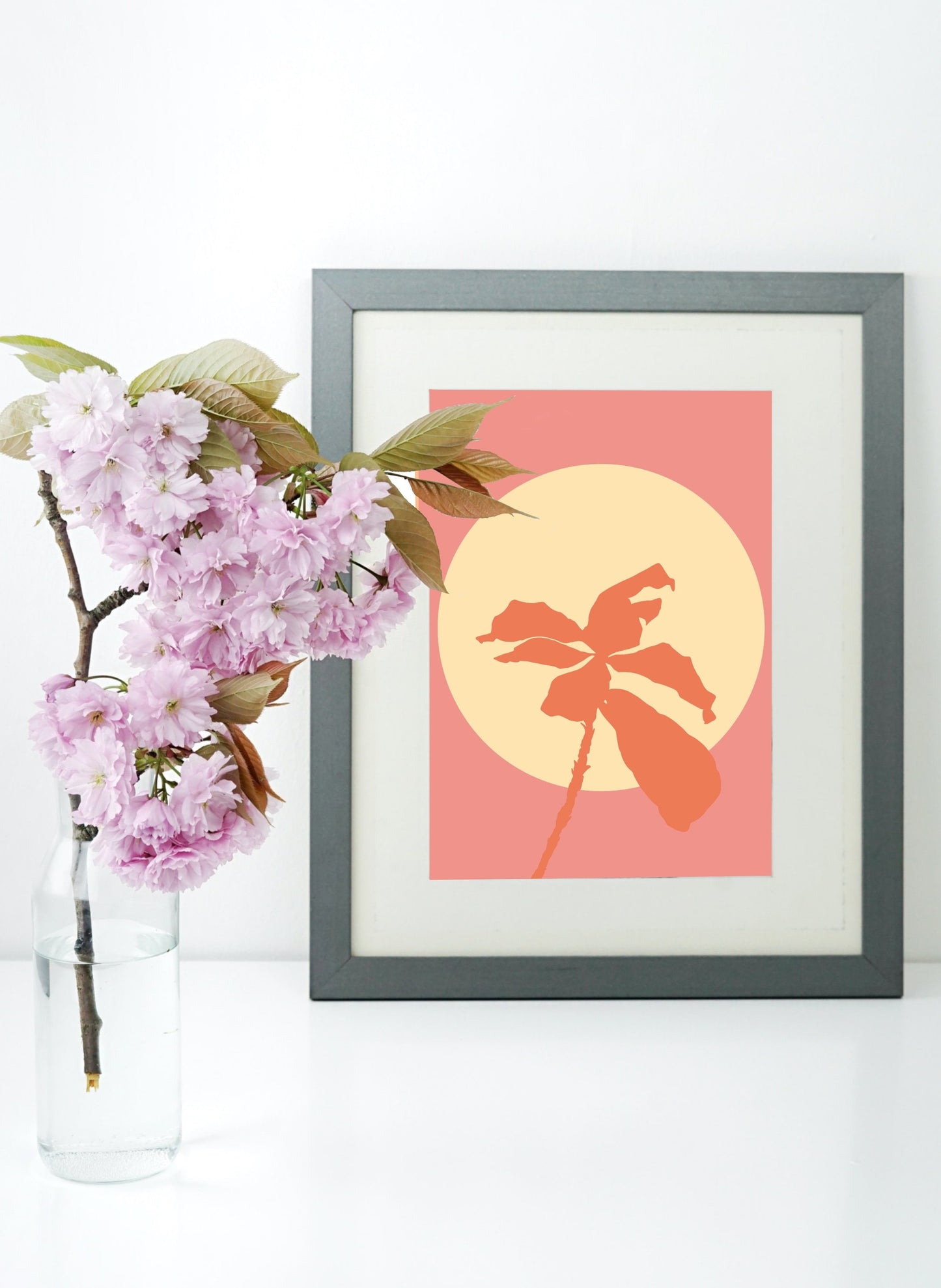 Pink and Yellow Floral Print | Graphic Floral Print