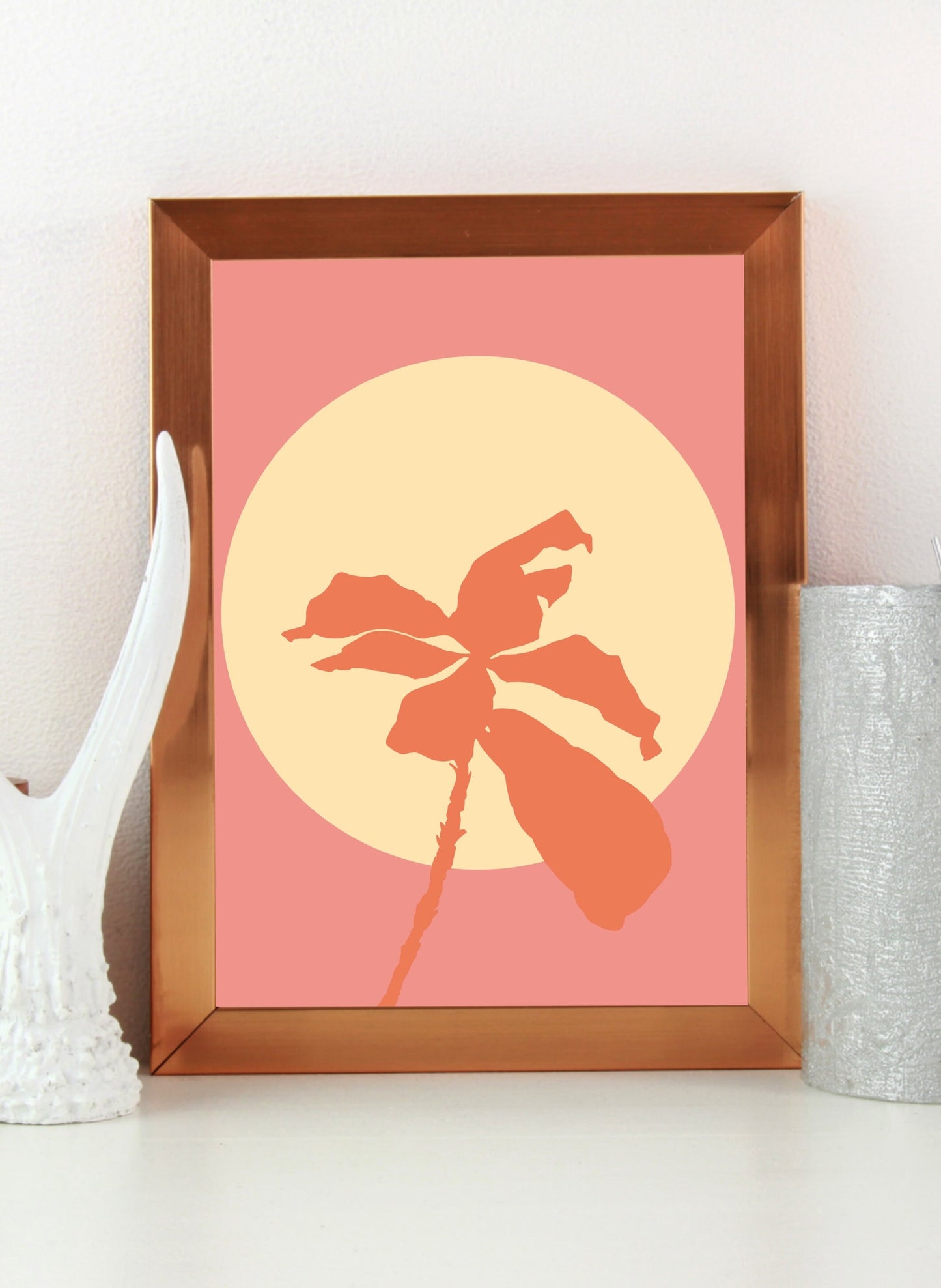 Pink and Yellow Floral Print | Graphic Floral Print