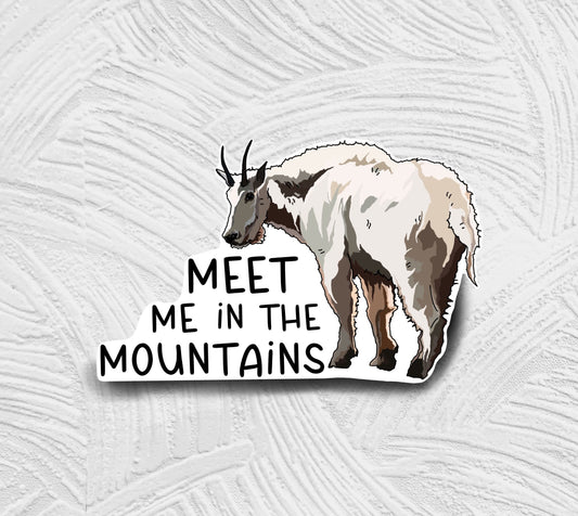 Mountain Goat Sticker Decal | Hiking Vinyl Decal
