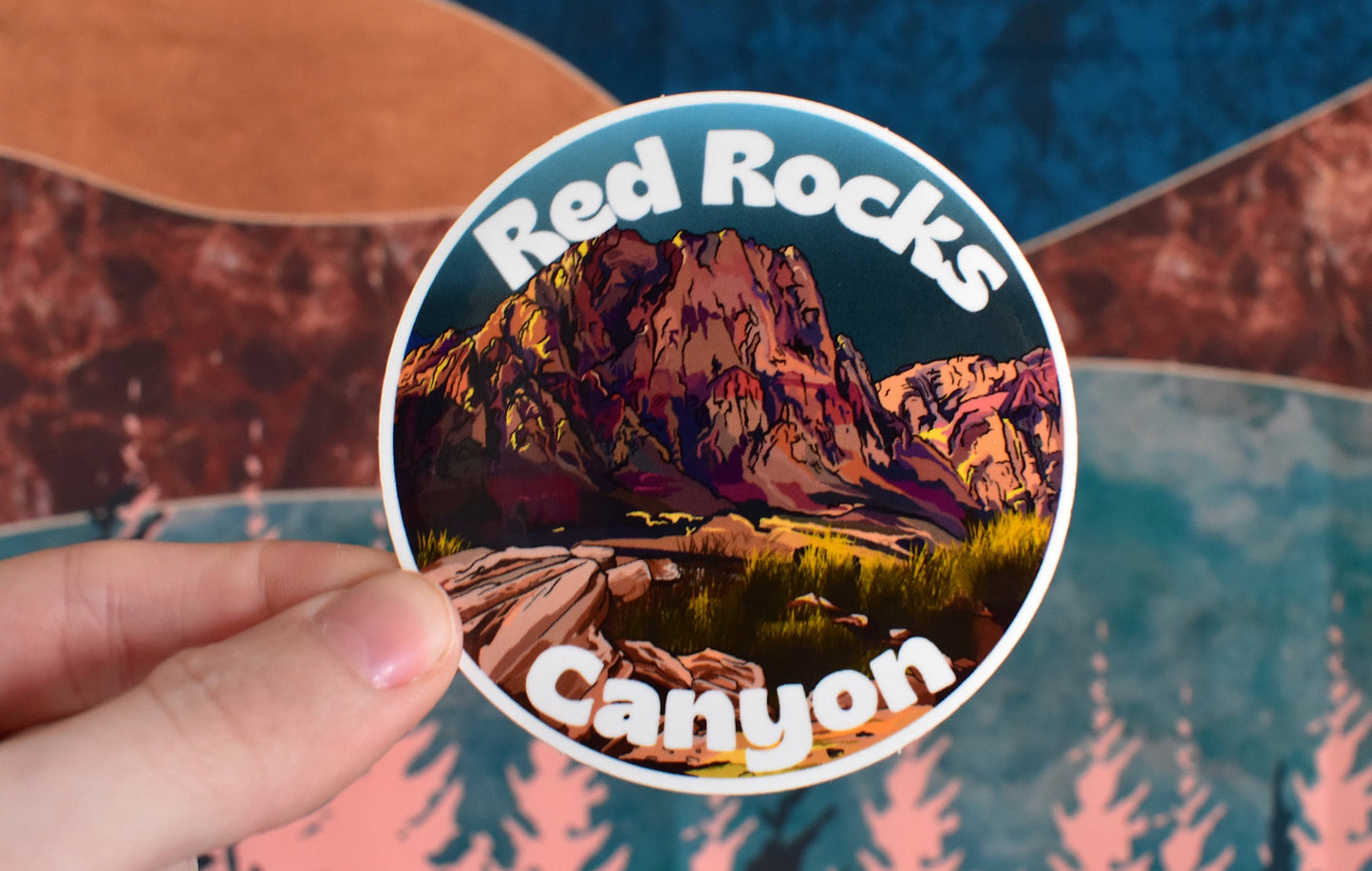 Red Rocks Canyon Sticker | National Parks Vinyl Decal