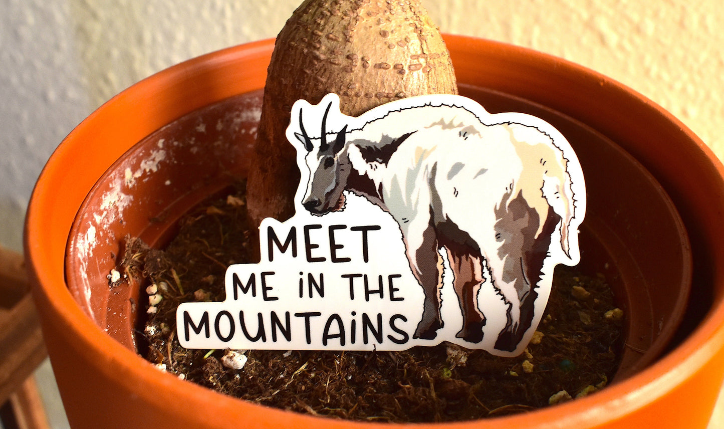 Mountain Goat Sticker Decal | Hiking Vinyl Decal