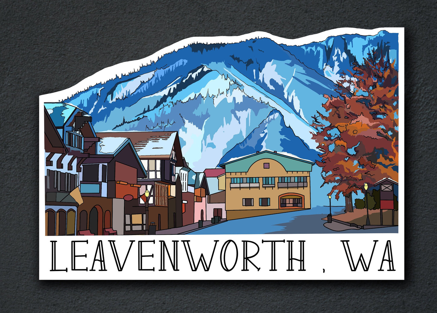 Leavenworth, Washington Sticker | Bavarian City Vinyl Decal