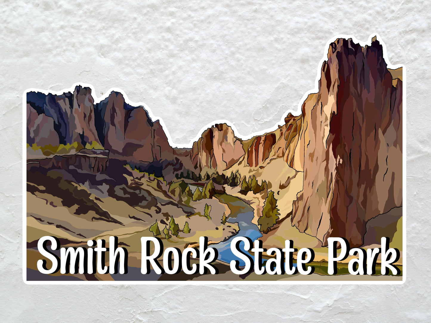 Smith Rock State Park Sticker - Oregon state park sticker, Rock Climbing Vinyl Decal, Waterproof Outdoor Use, Central Oregon