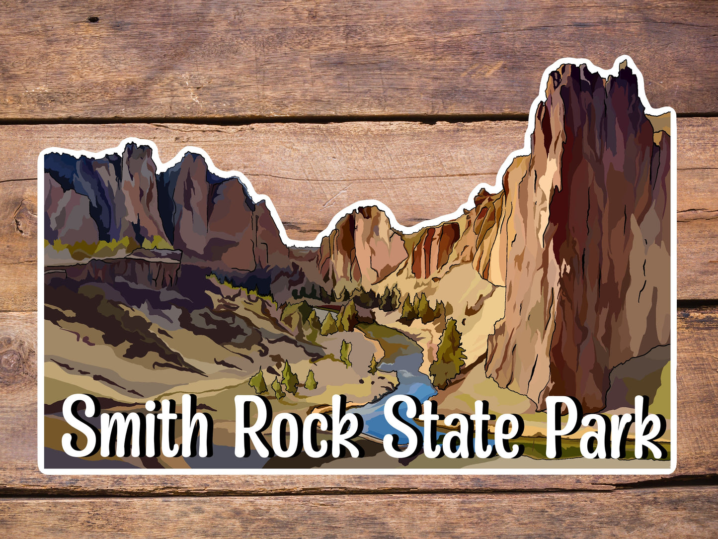 Smith Rock State Park Sticker - Oregon state park sticker, Rock Climbing Vinyl Decal, Waterproof Outdoor Use, Central Oregon