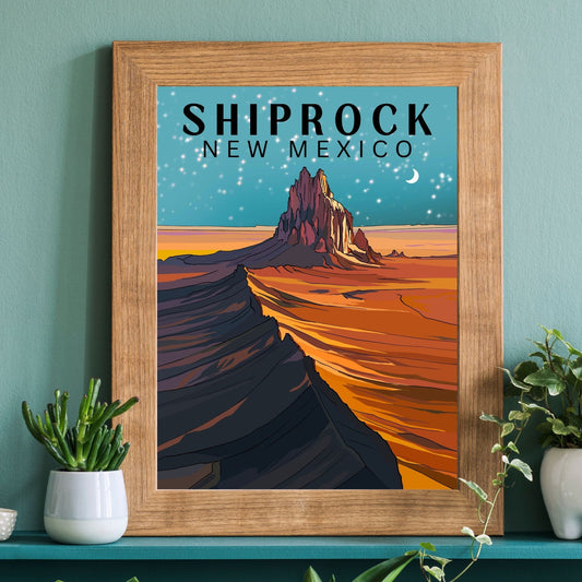 Shiprock, New Mexico Poster Art | Southwest Collection