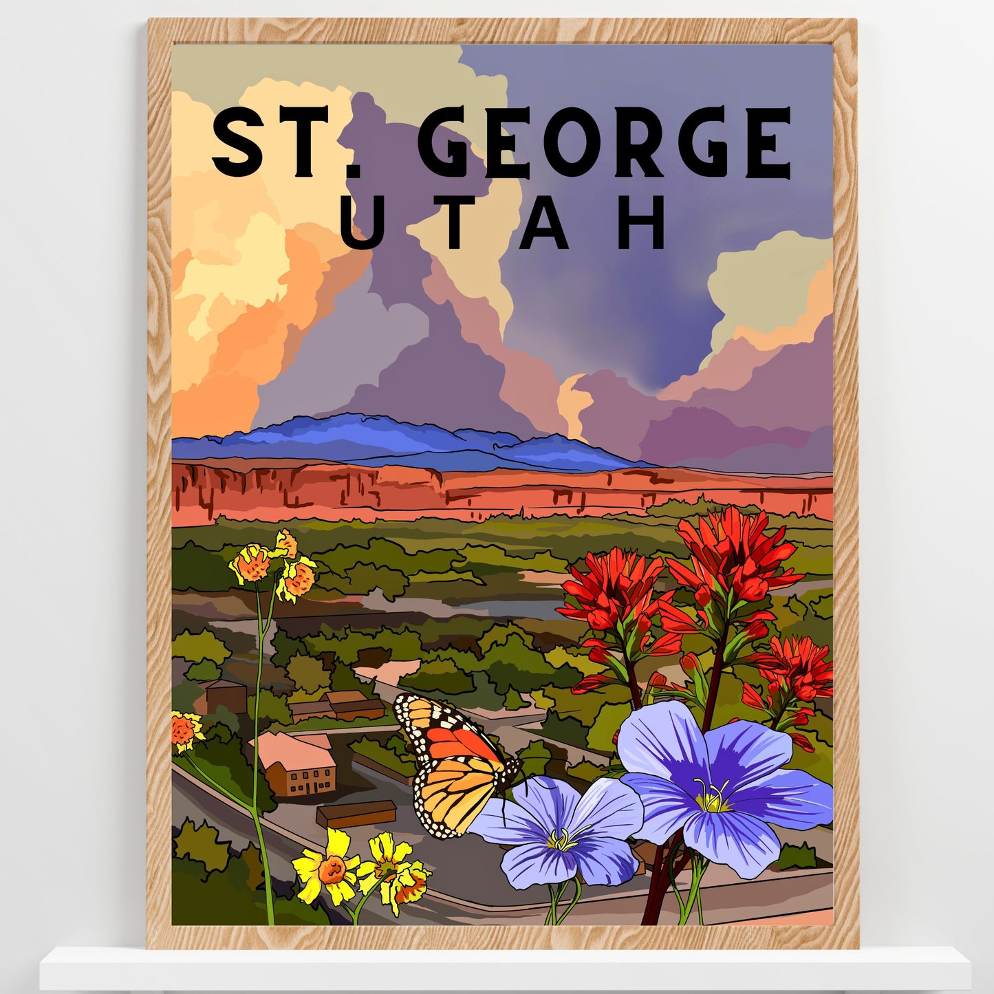 St. George, Utah Poster Art | Zion National Park