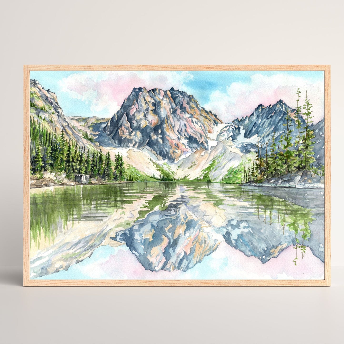 Colchuck Lake II | Archival Watercolor Art Print - Emma H. Baldwin
