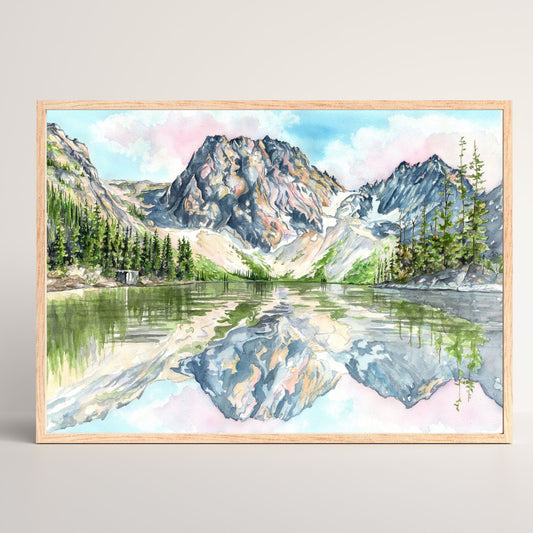 Colchuck Lake II | Archival Watercolor Art Print - Emma H. Baldwin