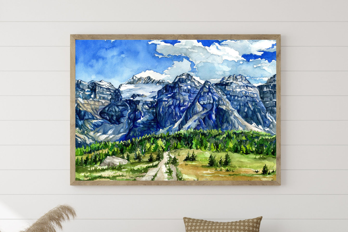 Sentinel Pass View, Banff National Park, Canada | Watercolor Print