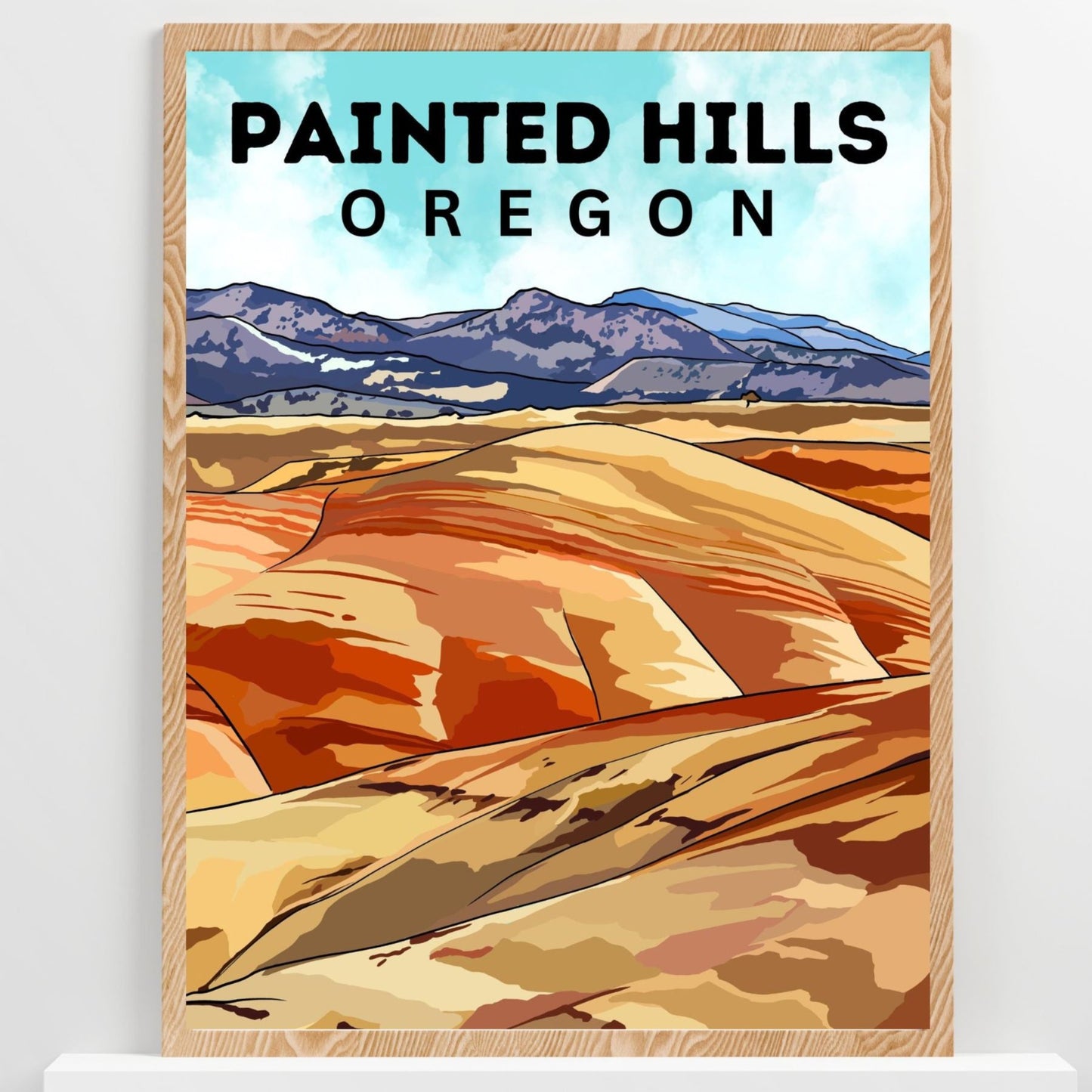 Painted Hills, Oregon Poster Art | John Day Fossil Beds