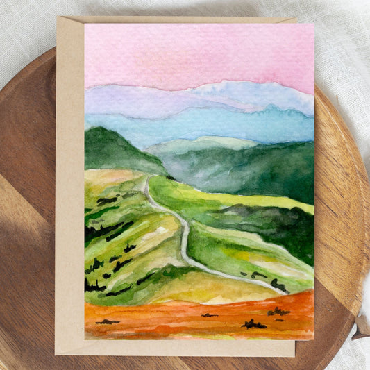 Mountain + Hills Landscape Greeting Card | 4x5.5"