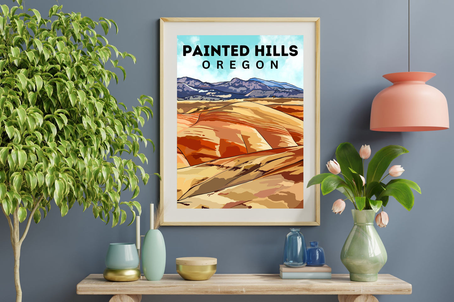 Painted Hills, Oregon Poster Art | John Day Fossil Beds