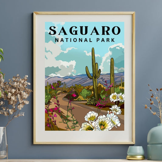 Saguaro National Park Poster Art | Arizona