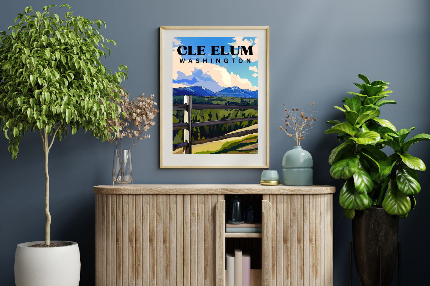 Cle Elum, Washington Travel Poster Art Print