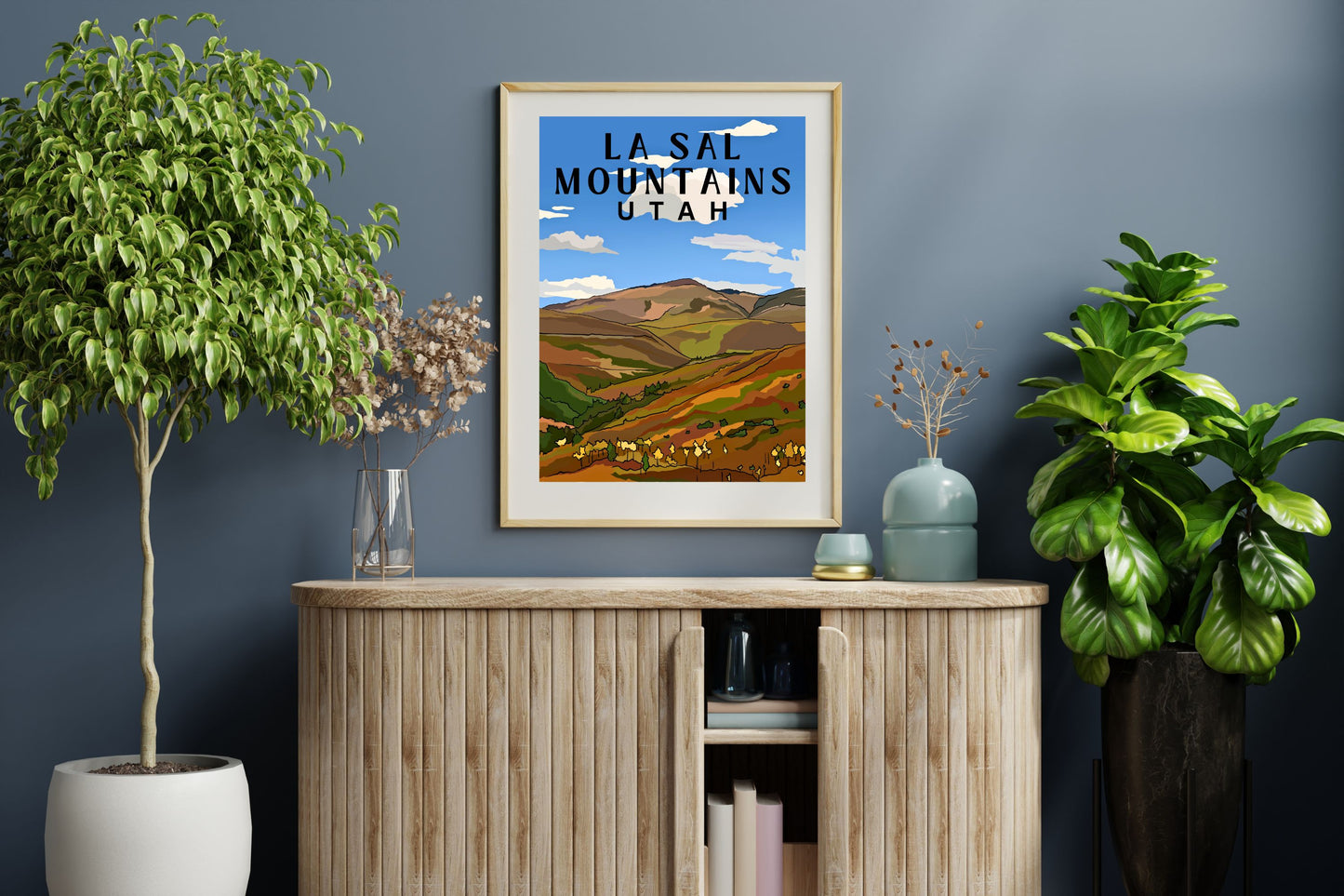 La Sal Mountains, Utah Travel Poster Art Print