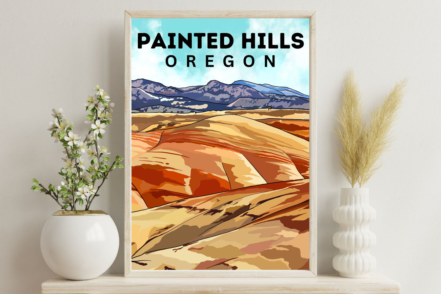 Painted Hills, Oregon Poster Art | John Day Fossil Beds