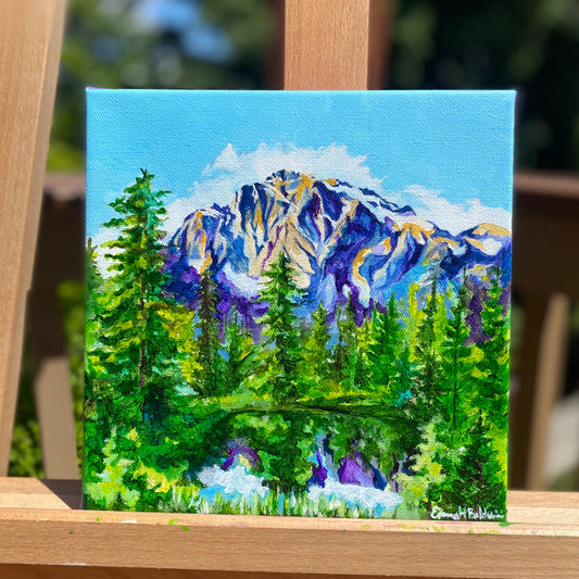 Along the Trail in the North Cascades | Original Acrylic Painting