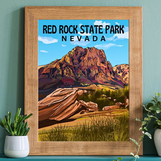 Red Rock State Park Poster Art | Nevada