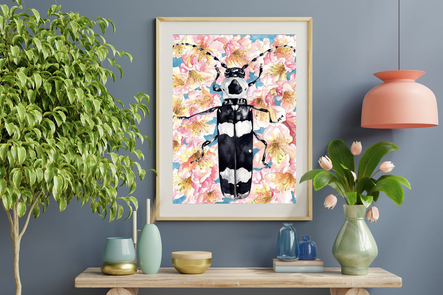 Alder Borer Beetle| Archival Watercolor Print