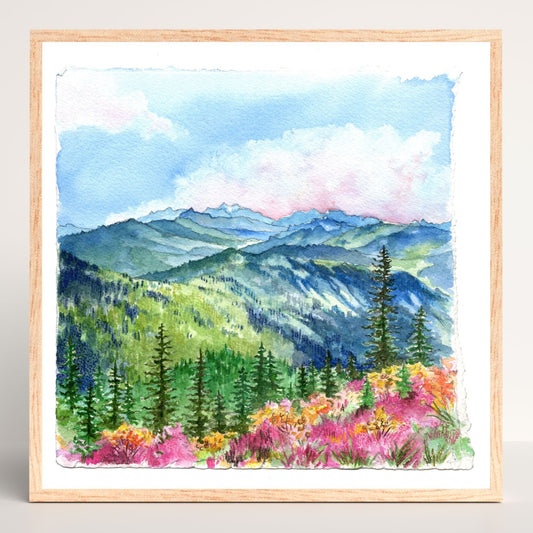 Alpine Lakes Wilderness | Archival Watercolor Art Print - Emma H. Baldwin