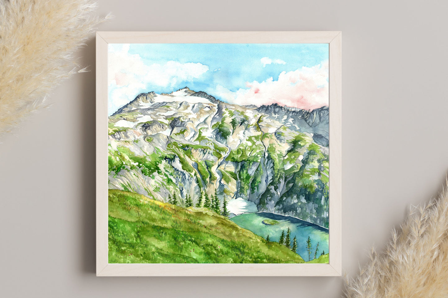 Looking Up at Sahale | Archival Watercolor Art Print - Emma H. Baldwin