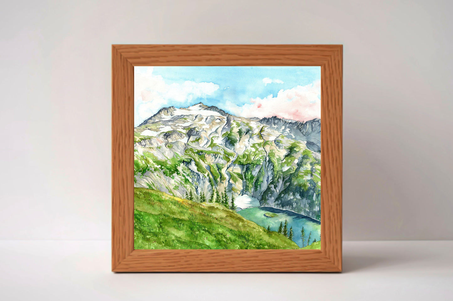 Looking Up at Sahale | Archival Watercolor Art Print - Emma H. Baldwin