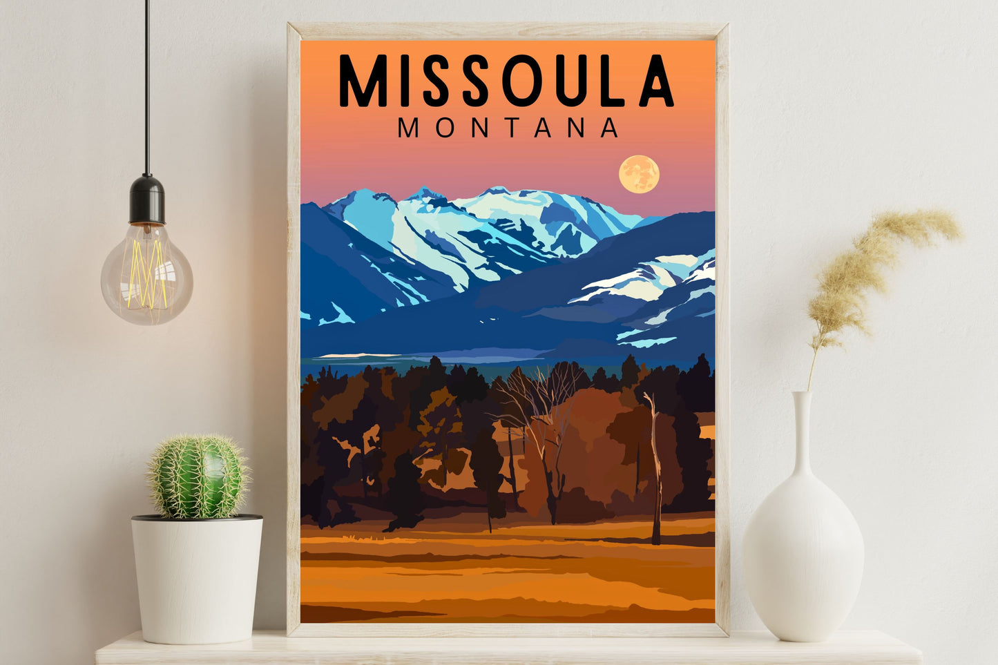 Missoula, Montana Poster Art Print