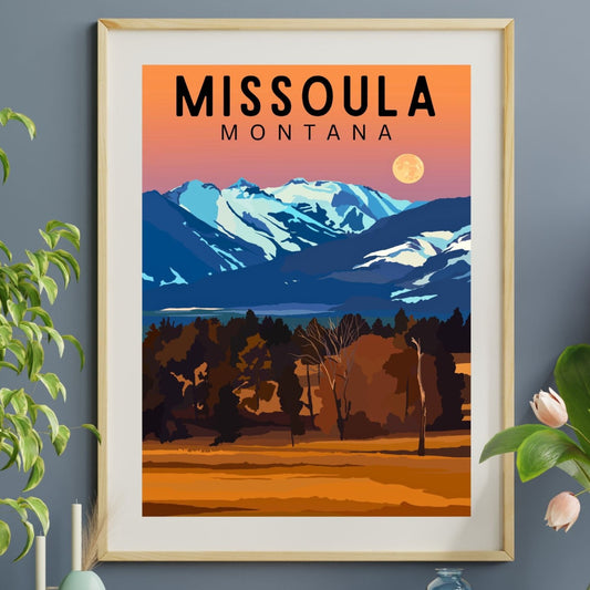 Missoula, Montana Poster Art Print