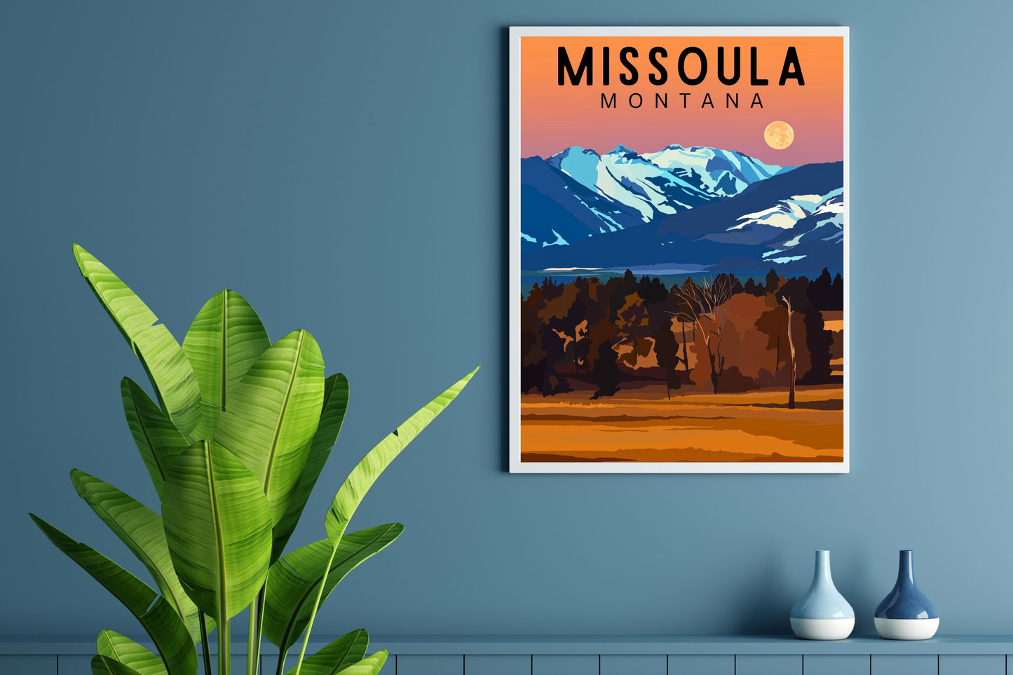 Missoula, Montana Poster Art Print