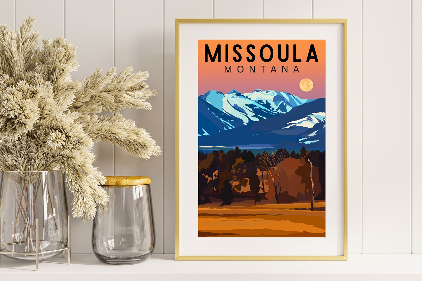 Missoula, Montana Poster Art Print