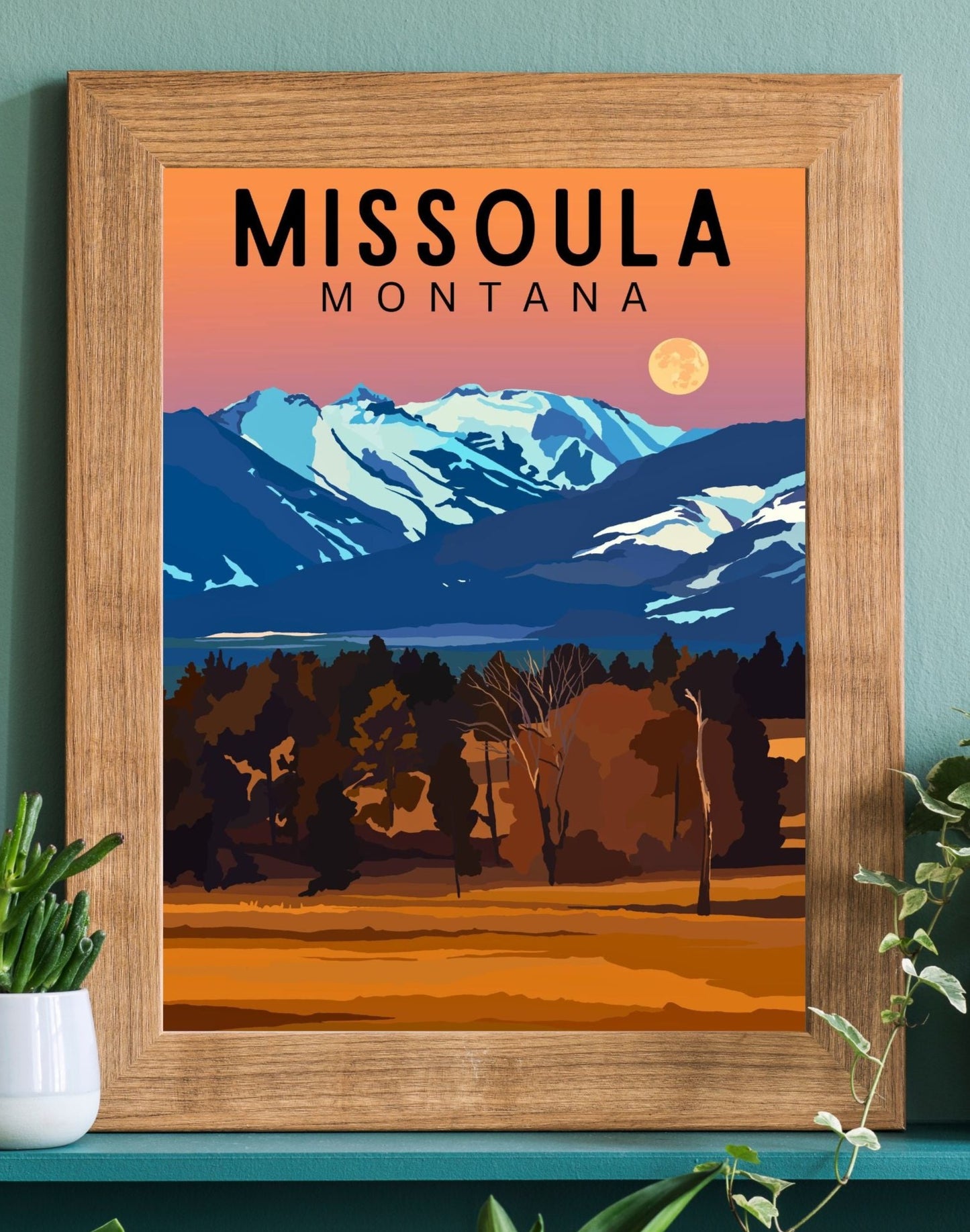 Missoula, Montana Poster Art Print