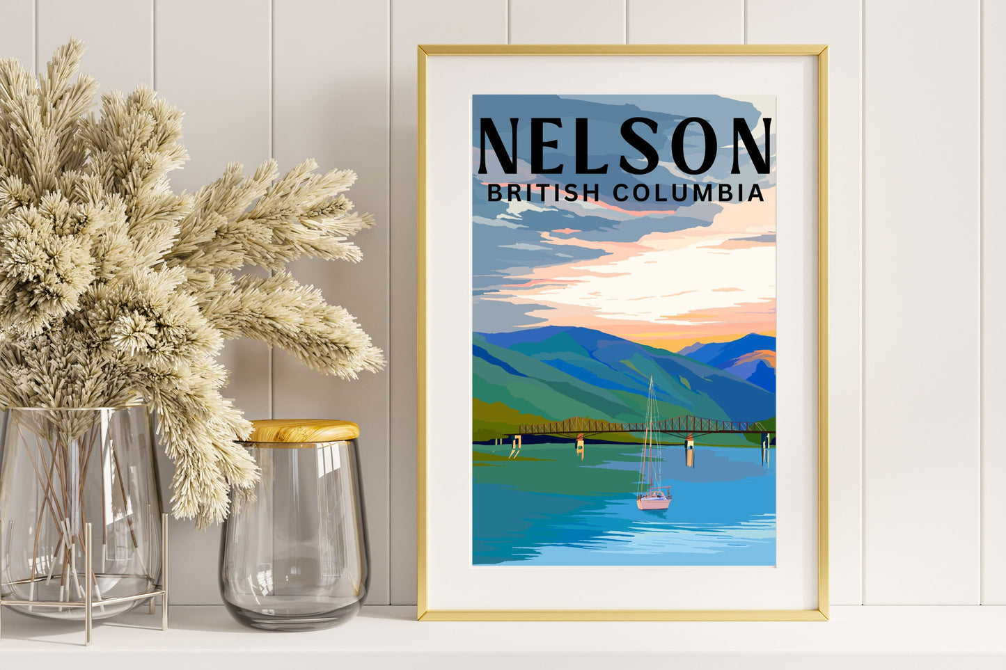 Nelson, British Columbia Poster Art | Pacific Northwest Wall Art