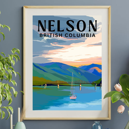 Nelson, British Columbia Poster Art | Pacific Northwest Wall Art