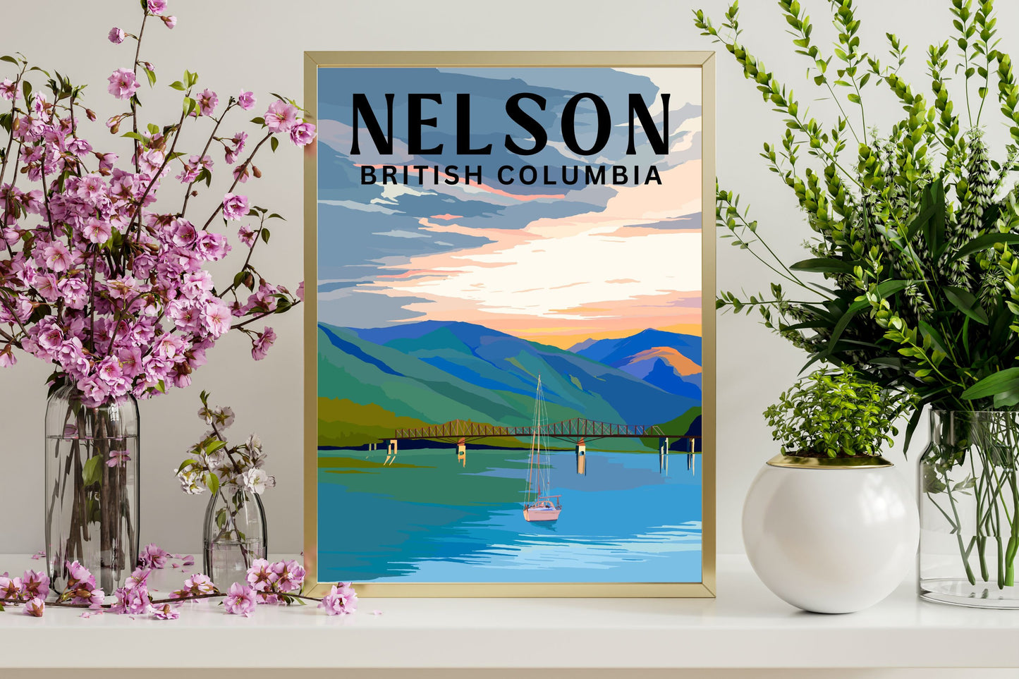 Nelson, British Columbia Poster Art | Pacific Northwest Wall Art