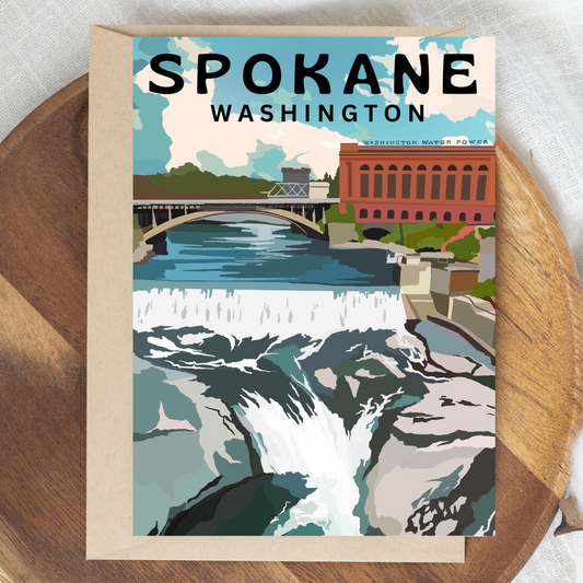 Spokane, Washington Greeting Card | 4x5.5"