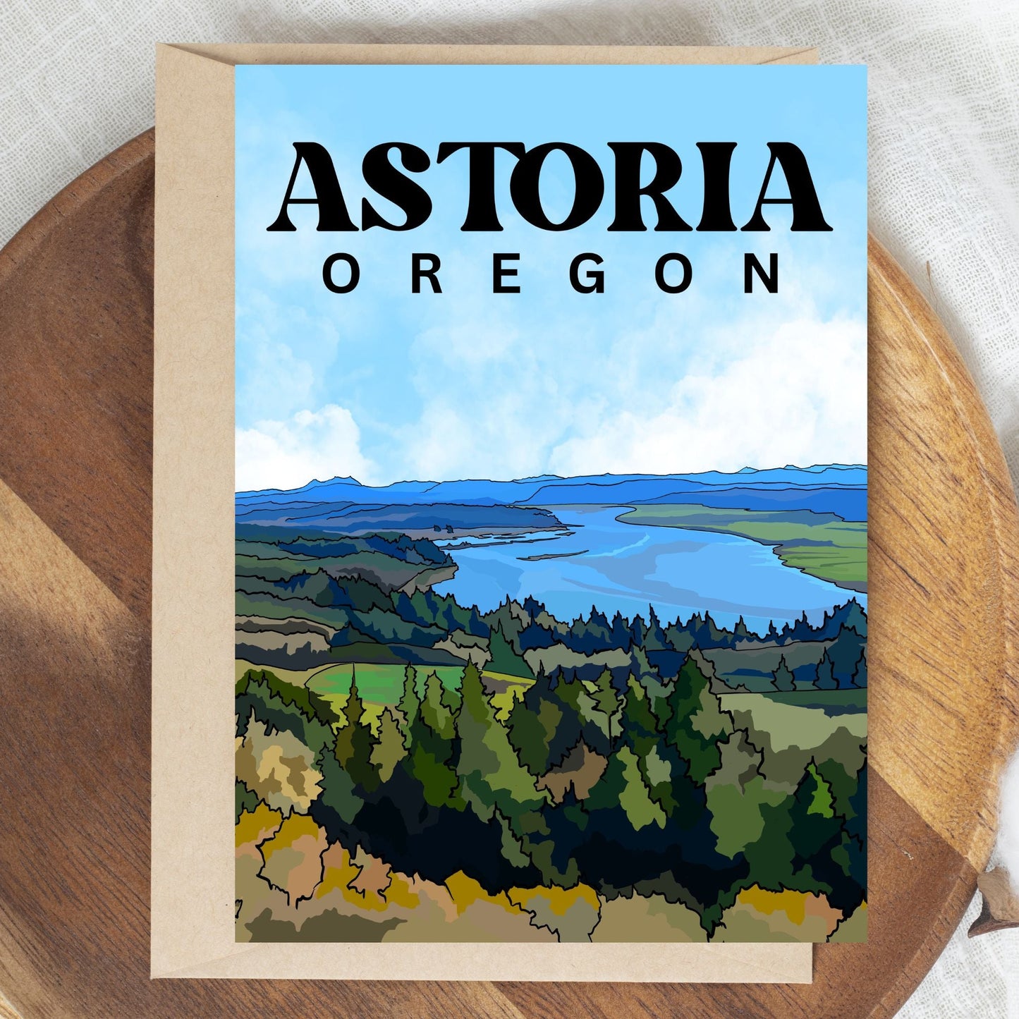 Astoria, Oregon Greeting Card | 4x5.5"